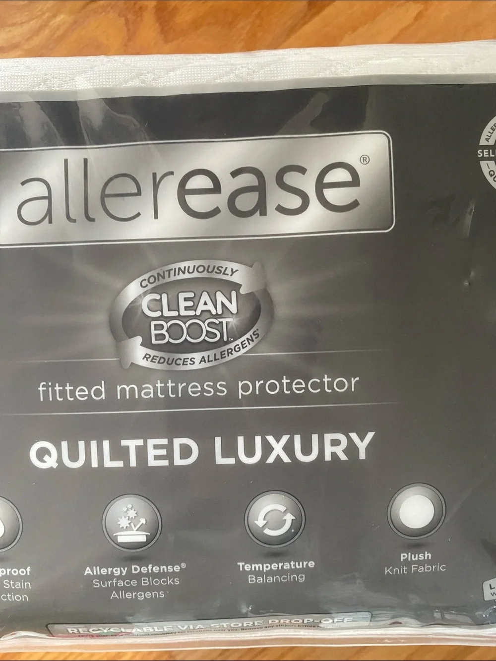 Allerease Quilted Luxury Fitted Mattress Protector in White